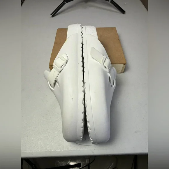 Birkenstock Boston Eva White Clogs Sz 46 Men Sz 13 Damaged - Picture 11 of 15